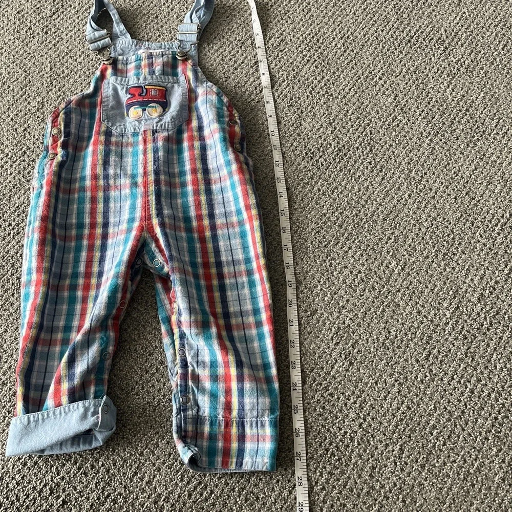 Vintage Gymboree Rainbow Tag Train Overalls. Size‎ XS. 12-18 Months